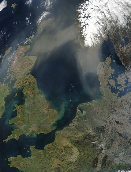 Satellietfoto Noordzee