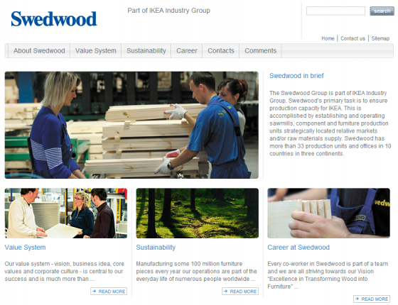 Swedwood website