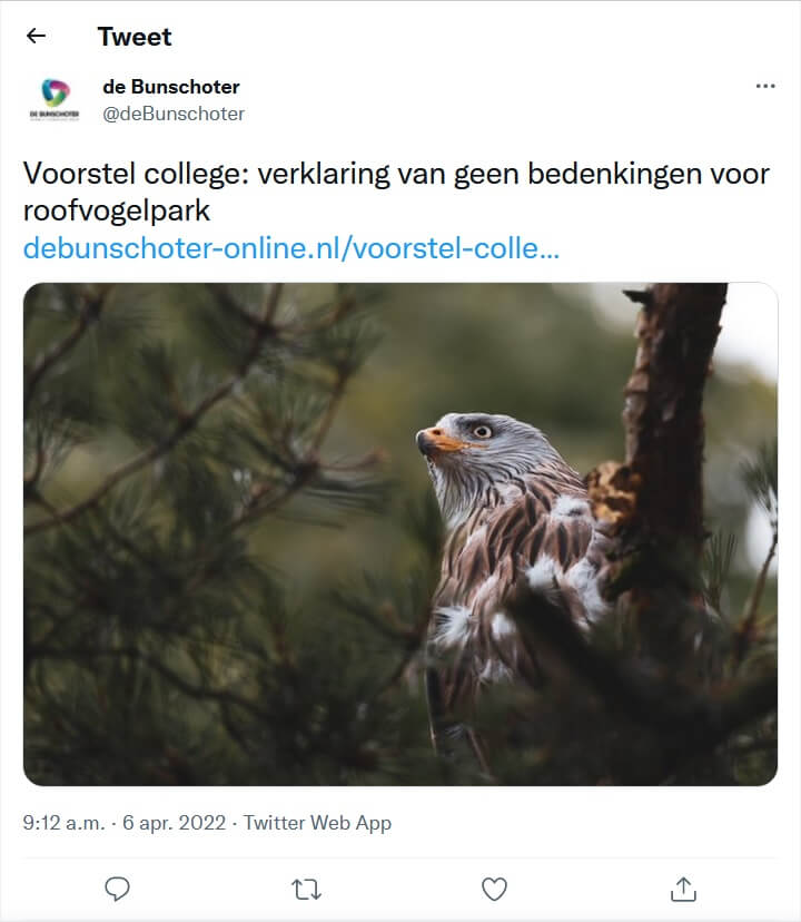 Roofvogelpark Bunschoten ‘de volgende leugen’
