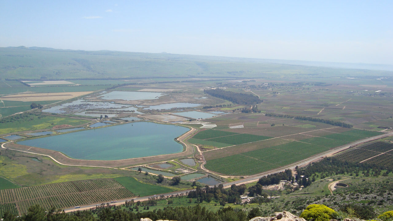 Landbouwgebied in het noorden van Israël