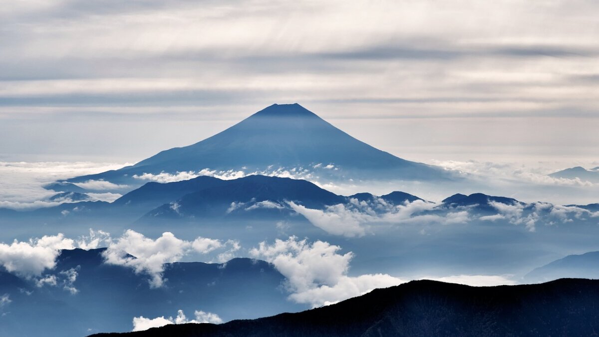 Mount Fuji wolken