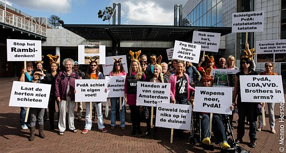 Protestactie - Amsterdamherten