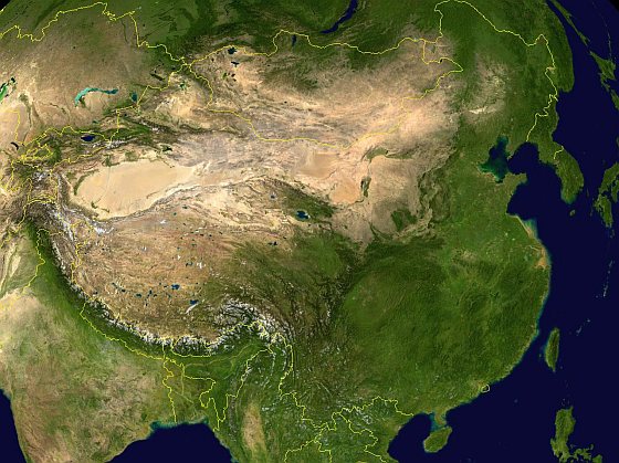 Satellietfoto China - voedselverspilling